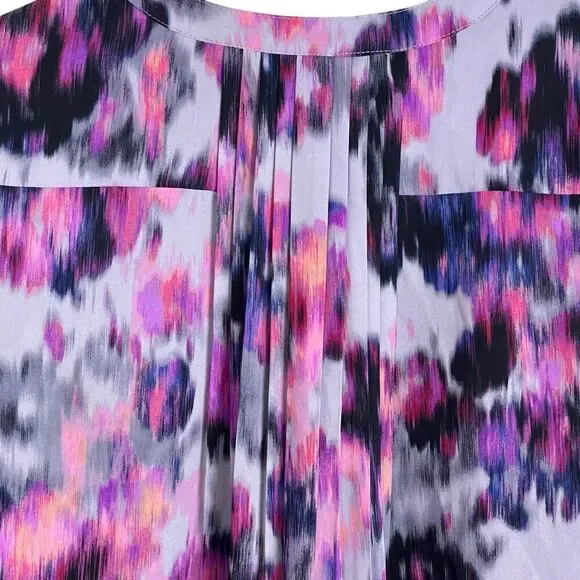 NYDJ Not Your Daughters Jeans Shirt Women's size S Gray Pink Black Blouse - Picture 4 of 6